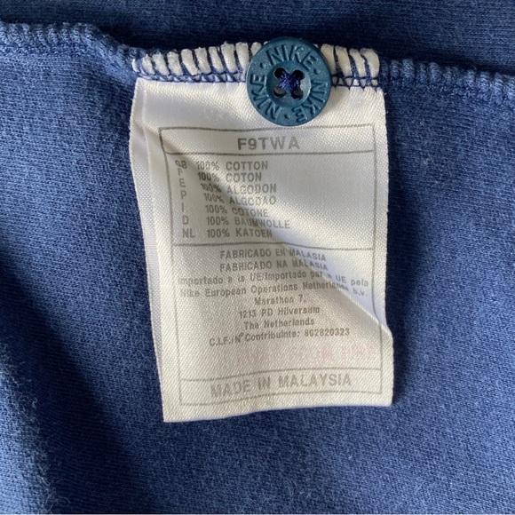 NIKE 90s Blue Navy Polo Shirt - Size XL - Picture 10 of 11